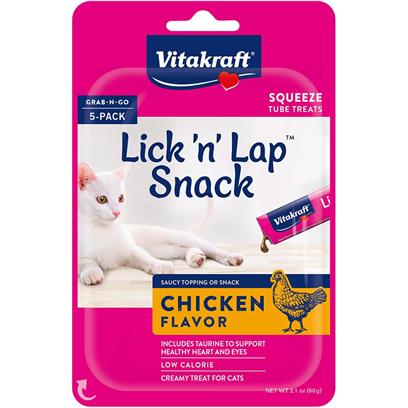 Vitakraft Lick n Lap Snack Chicken Flavor Cat Treats 5-ct