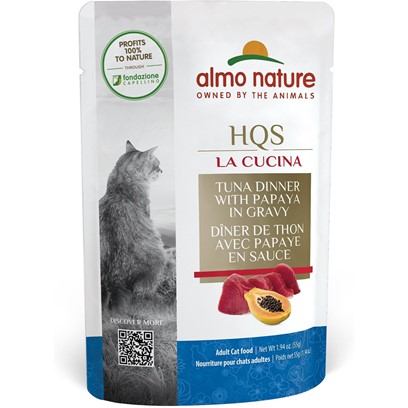 Almo Nature HQS La Cucina Cat Grain Free Tuna with Papaya Canned Cat Food