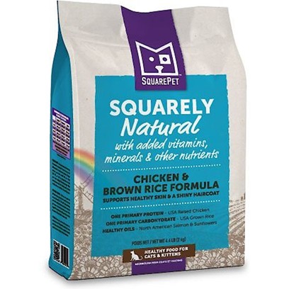 SquarePet Squarely Natural Feline Chicken & Brown Rice Dry Cat Food