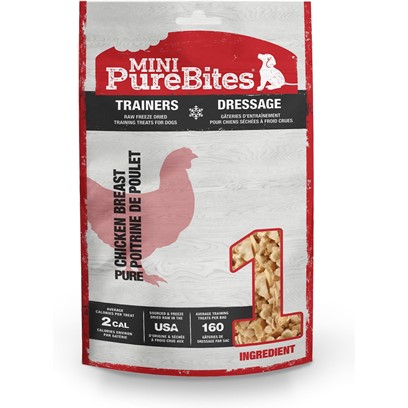 Photos - Dog Food PureBites Mini  Trainers RAW Freeze Dried Chicken Breast Dog Trea 