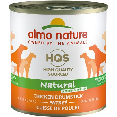 Almo Nature HQS Natural Dog Grain Free Additive Free Chicken Drumstick Canned Dog Food