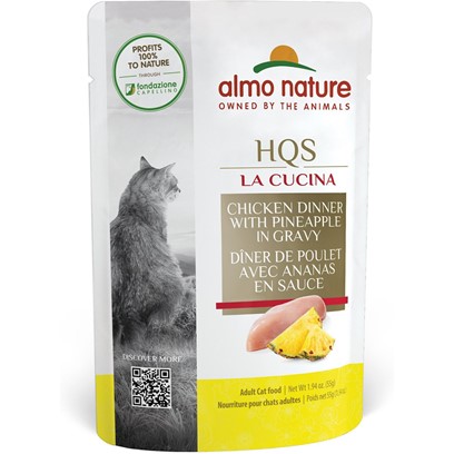 Almo Nature HQS La Cucina Cat Grain Free Chicken with Pineapple Canned Cat Food