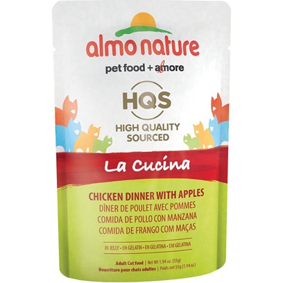 Almo Nature HQS La Cucina Cat Grain Free Chicken with Apple Canned Cat Food