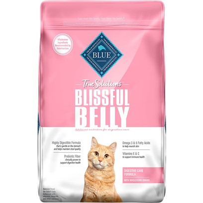Blue Buffalo True Solutions Blissful Belly Natural Digestive Care Chicken Recipe Adult Dry Cat Food