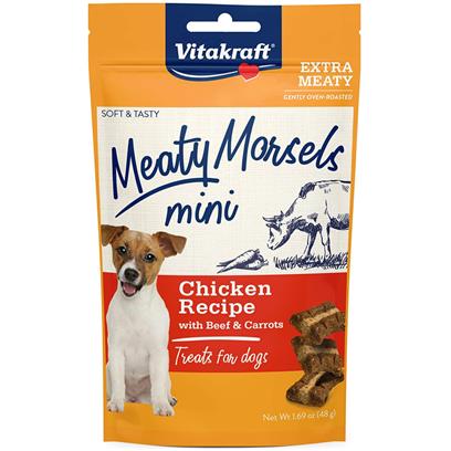 Vitakraft Meaty Morsels Mini Chicken Recipe with Beef & Carrots Dog Treats