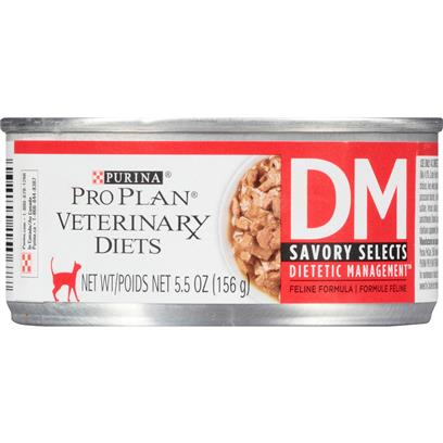 Purina Pro Plan Veterinary Diets DM Dietetic Management Savory Selects Feline Formula Wet Cat Food