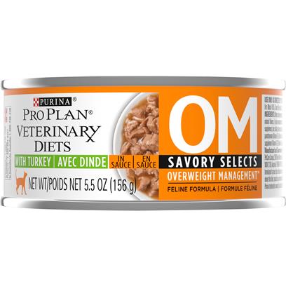 Purina Pro Plan Veterinary Diets OM Overweight Management Savory Selects With Turkey Feline Formula Wet Cat Food