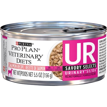 Purina Pro Plan Veterinary Diets UR Urinary St/Ox Savory Selects Feline Formula Salmon Recipe in Sauce Wet Cat Food