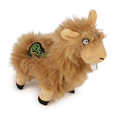 Go Dog Buck Tooth Llama with Chew Guard Technology Durable Plush Dog Toy Tan
