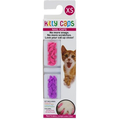 Kitty Caps Nail Caps Hot Purple and Hot Pink 40 Count
