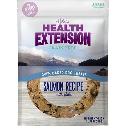 Health Extension Oven Baked Dog Treats Salmon with Kale