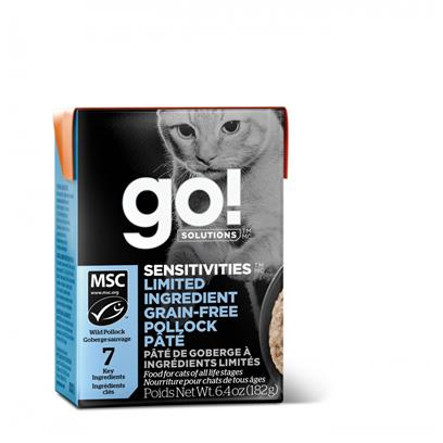 Petcurean Go! Sensitivities Limited Ingredient Grain Free Pollock Pate Wet Cat Food
