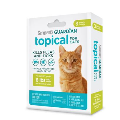 Sergeant's Guardian Flea & Tick Topical for Cats 3 Count