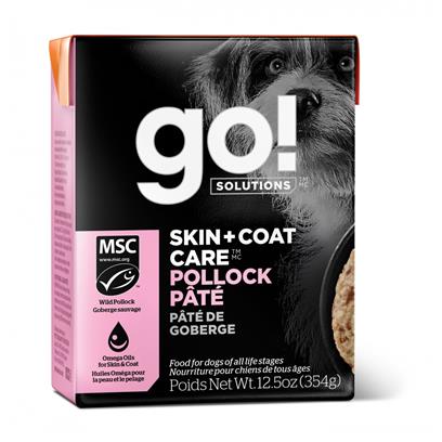 Petcurean Go! Skin & Coat Care Pollock Pate Wet Dog Food