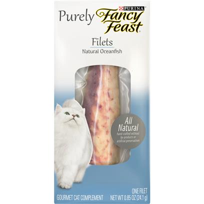 Fancy Feast Natural Grain-Free Purely Filets Natural Oceanfish Wet Cat Food Complement