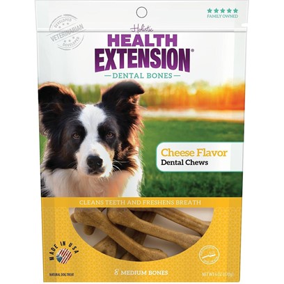 Health Extension Dental Bones Cheese Flavor Dog Treat