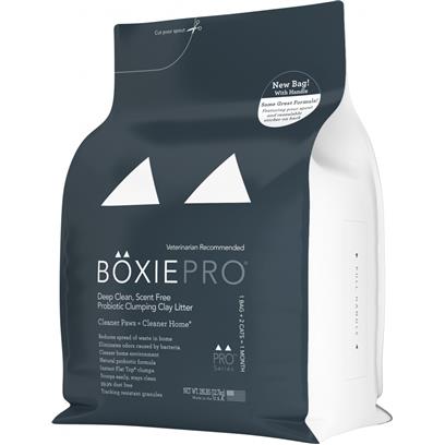 BoxiePro Deep Clean  Scent Free  Probiotic Clumping Clay Litter  28 lb.