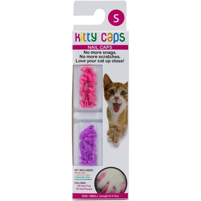 Kitty Caps Nail Caps Hot Purple and Hot Pink 40 Count