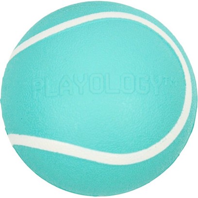 Playology Squeaky Chew Ball Peanut Butter Scented Dog Toy Medium