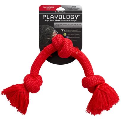 Playology Dri-Tech Rope Beef Scented Dog Toy