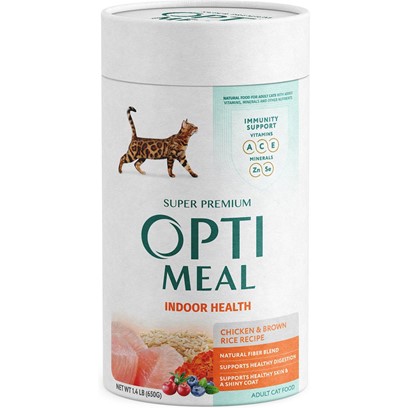 Buy Optimeal Indoor Health Chicken & Brown Rice Recipe Adult Cat Dry ...