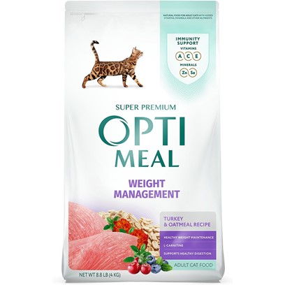 Optimeal Weight Management Turkey & Oatmeal Recipe Adult Cat Dry Food