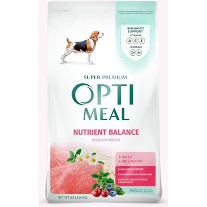 Optimeal Medium Breed Nutrient Balance Turkey & Rice Recipe Adult Dog Dry Food
