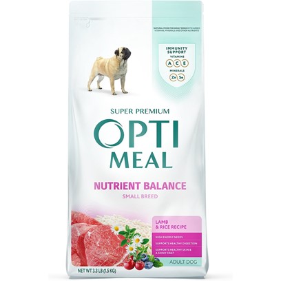 Optimeal Small Breed Nutrient Balance Lamb & Rice Recipe Adult Dog Dry Food