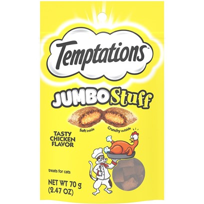 Temptations Jumbo Stuff Crunchy and Soft Cat Treats Tasty Chicken Flavor