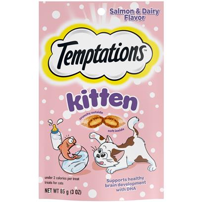 Temptations Salmon and Dairy Flavor Crunchy and Soft Kitten Treats