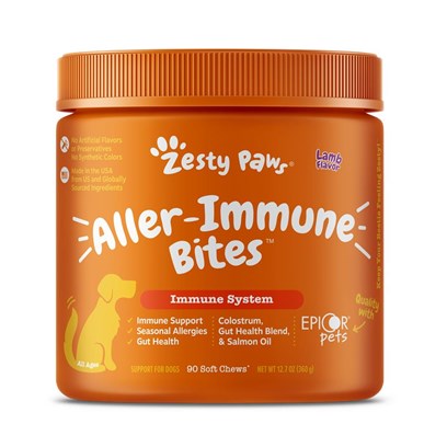 Photos - Dog Medicines & Vitamins Zesty Paws Allergy Immune Supplement for Dogs 90 count jar 