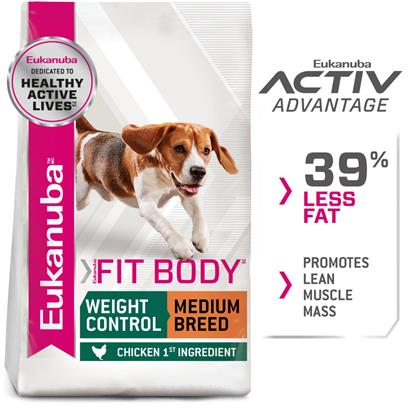 Photos - Dog Food Eukanuba Fit Body Weight Control Medium Breed Dry  28-lb 