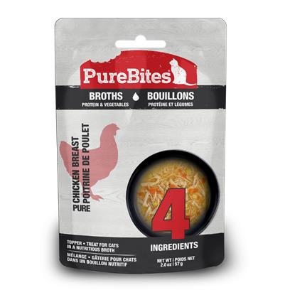 PureBites Broths Cat Treat Topper Chicken & Vegetables