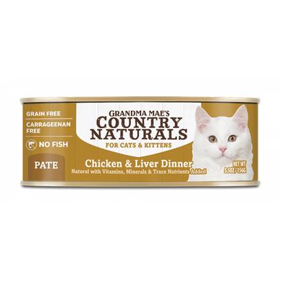 Grandma Mae's Country Naturals Grain Free Chicken & Liver Dinner Pate Canned Food for Cats