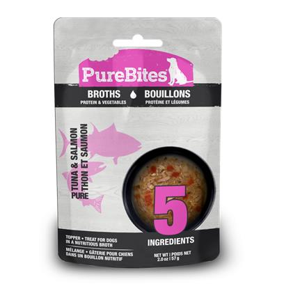 PureBites Broths Dog Treat Topper Tuna, Salmon & Vegetables