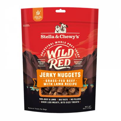 Stella & Chewy's Wild Red Jerky Nuggets Dog Treats Beef & Lamb Recipe