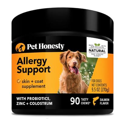 Buy Pet Honesty Dog Allergy Support Relief Fish Oil Chews, Peanut ...