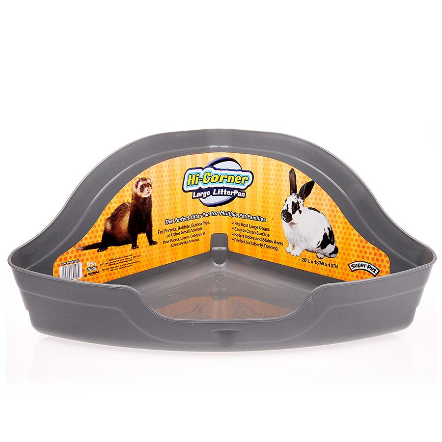 high corner litter pan