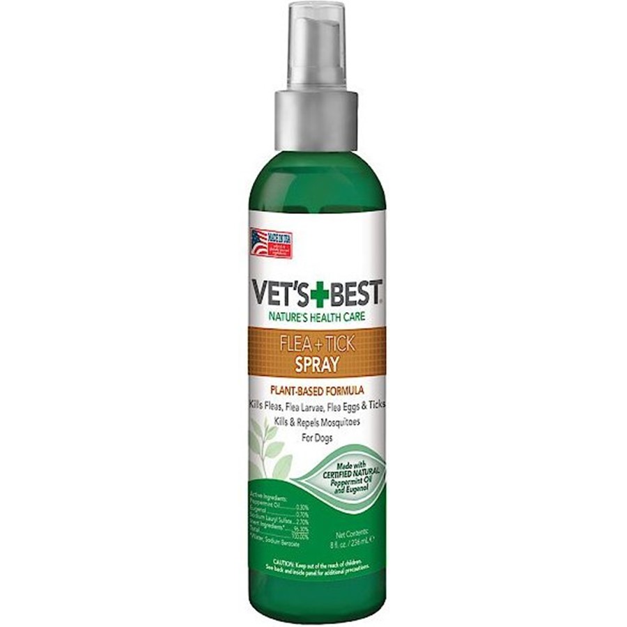 Vets Best Natural Flea Tick Spray for Dogs 8Oz Stops Fleas Ticks in Dogs PetCareRx