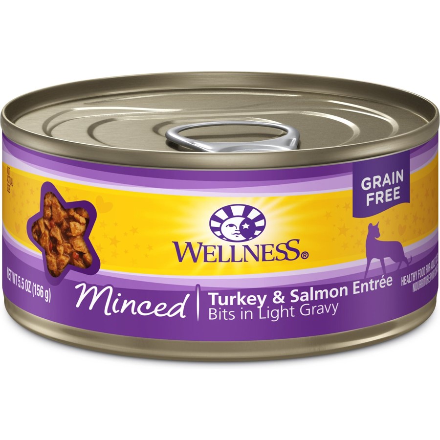 Wellness Grain Free Natural Turkey and Salmon Morsels Entree Canned Cat Food