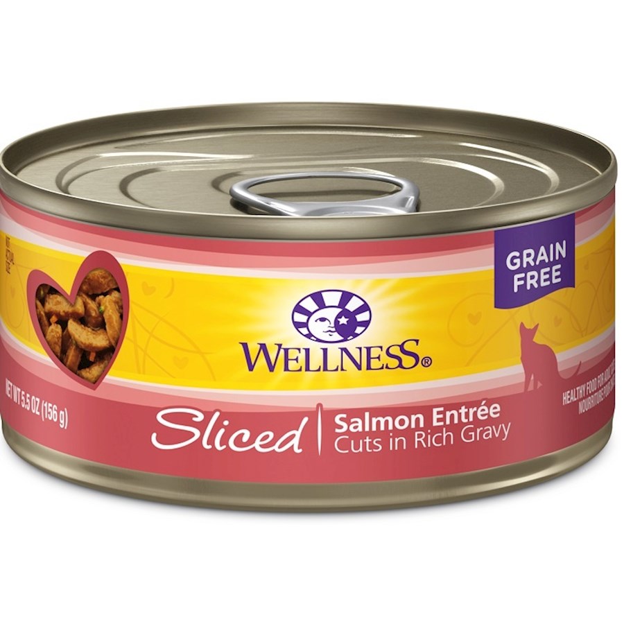 Wellness Sliced Salmon Entree Grain-Free Canned Cat Food