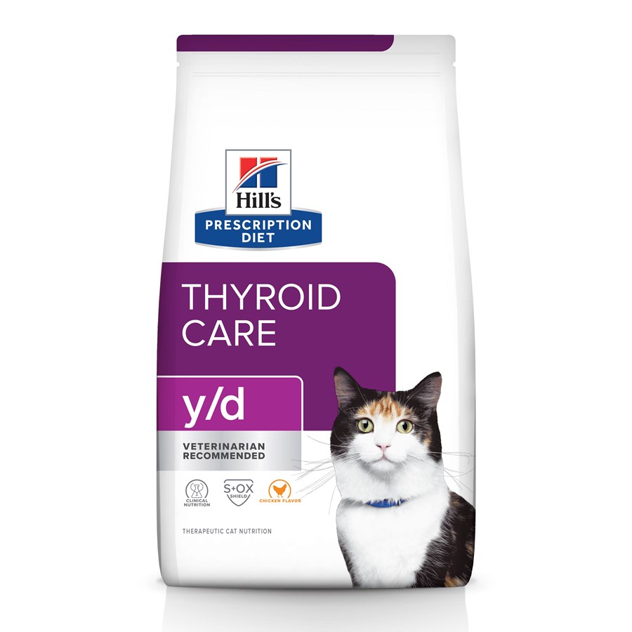 Hill s Prescription Diet Y D Thyroid Care Dry Cat Food 8.5 lb Bag