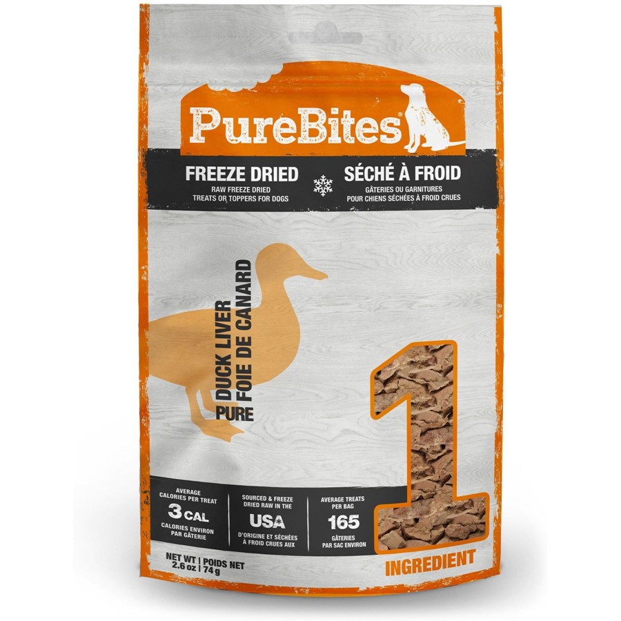 Buy PureBites Duck Liver Freeze-Dried Treats for Dogs Online 