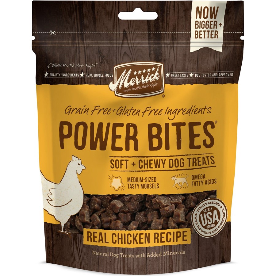 Buy Merrick Power Bites Grain Free Chicken Recipe Dog Treats Online PetCareRx