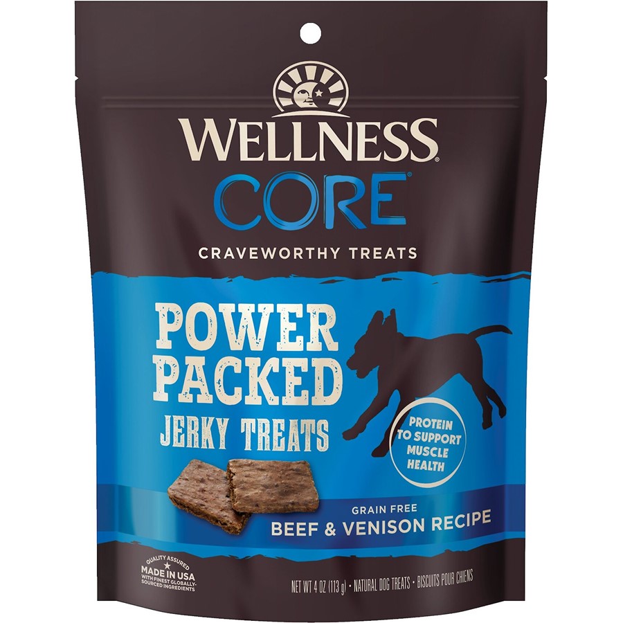 Wellness CORE Natural Grain Free Pure Rewards Beef and Venison Recipe Jerky Bites Dog Treats Wellness CORE Natural Grain Free Pure Rewards Beef and Venison Recipe Jerky Bites Dog Treats
