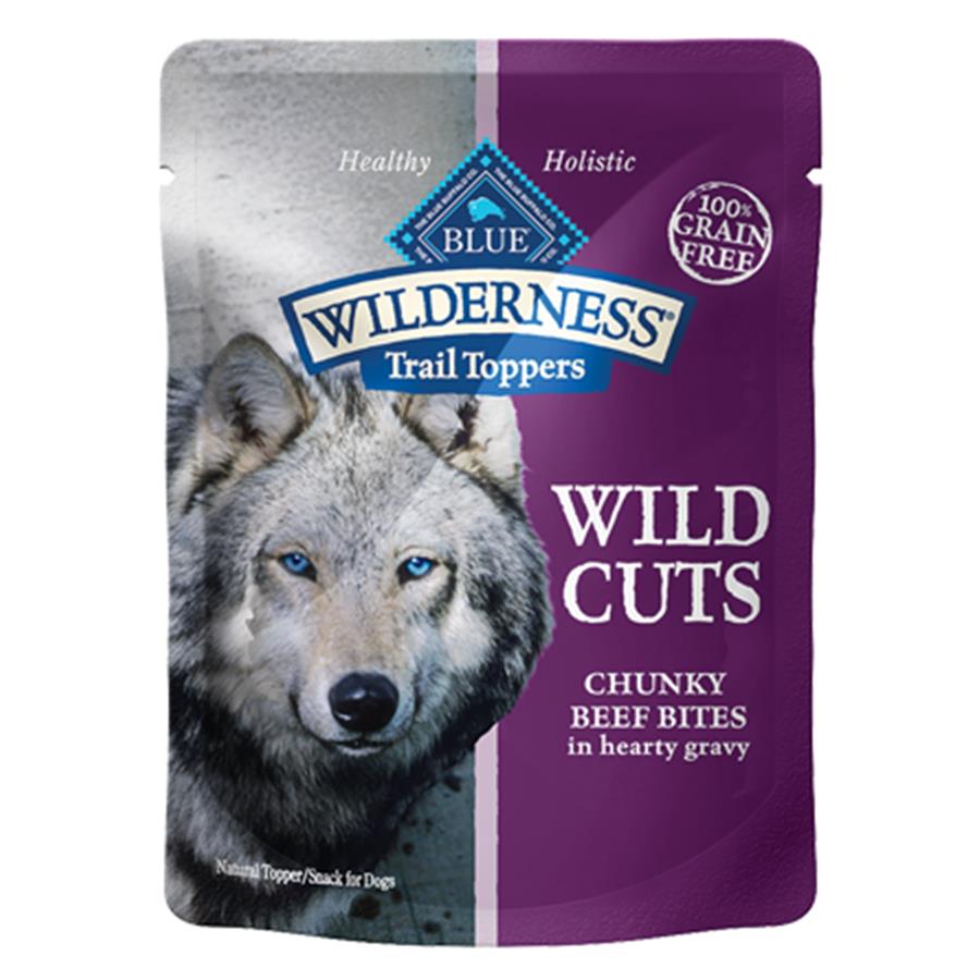 Blue Buffalo Wilderness Wild Cuts Trail Toppers Chunky Salmon Bites in Hearty Gravy Dog Food Pouches Blue Buffalo Wilderness Wild Cuts Trail Toppers Chunky Salmon Bites in Hearty Gravy Dog Food Pouches