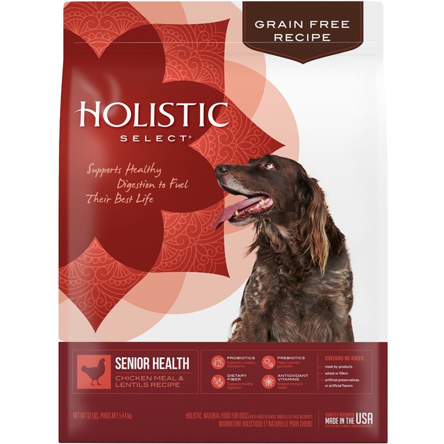 Holistic Select Natural Grain Free Senior Chicken Meal and Lentil Dry Dog Food