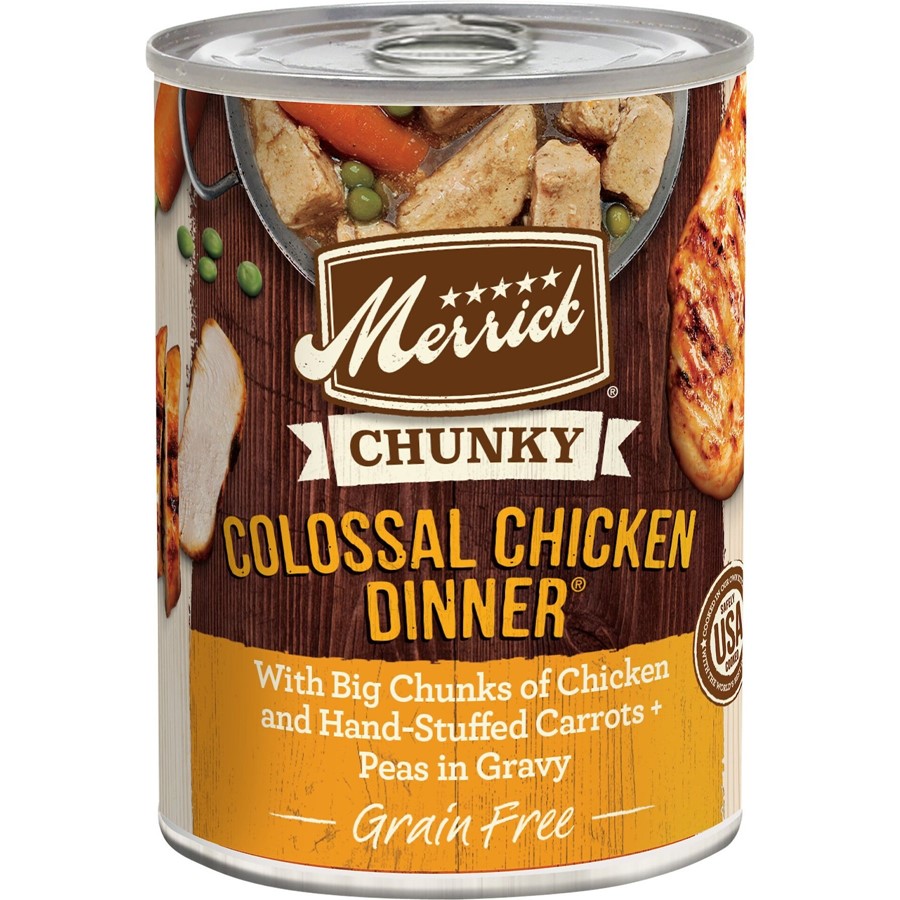 Buy Merrick Grain Free Chunky Colossal Chicken Dinner Canned Dog Food Online PetCareRx