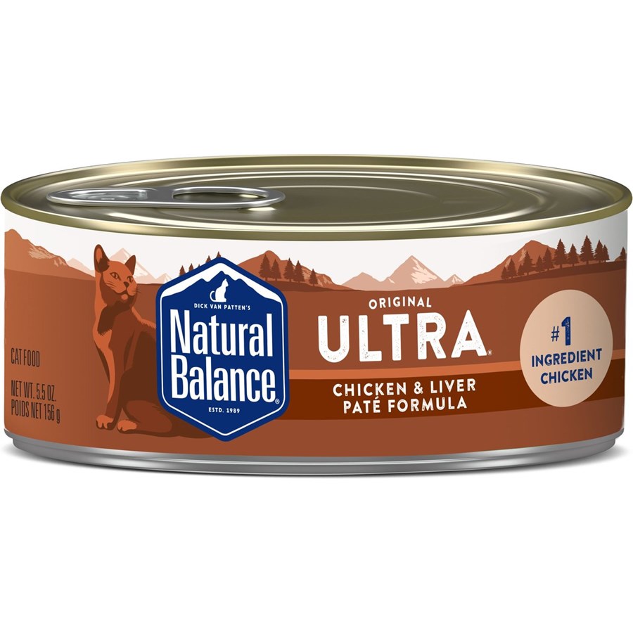 Dick Van Patten s Natural Balance Cat Food Chicken Liver Pate Formula 24 cans 5.5 oz each