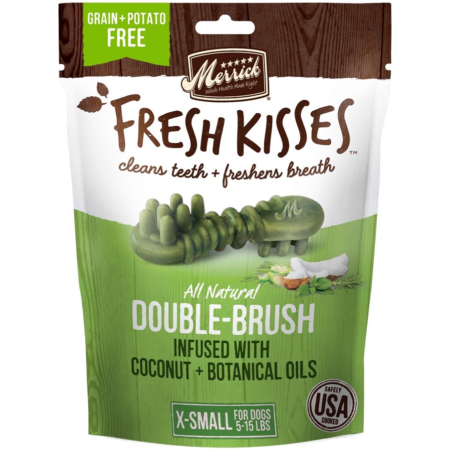 Merrick Fresh Kisses Grain Free Coconut Oil and Botanicals Large Dental Dog Treats